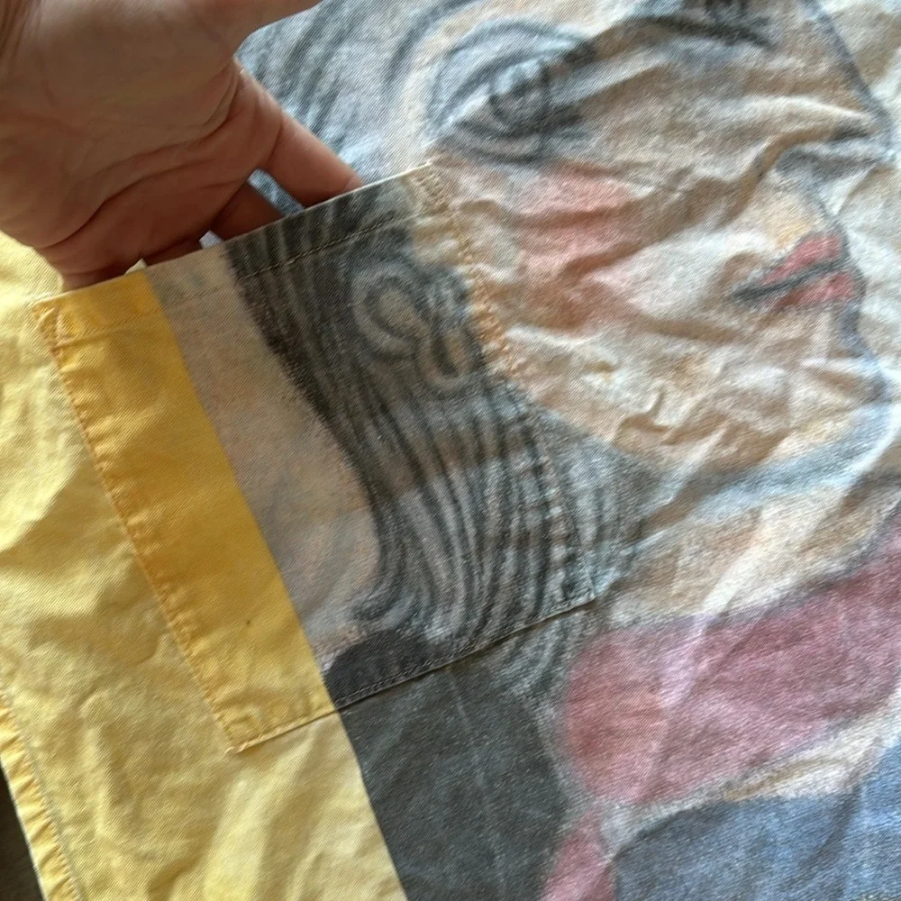 Vintage PABLO PICASSO MARIGOLD Ent. Apron rare yellow authorized by Heirs 1983